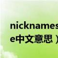 nicknames是什么意思中文翻译（nickname中文意思）