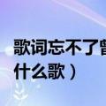歌词忘不了曾经那些年（忘不掉曾经那几年是什么歌）