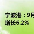 宁波港：9月集装箱吞吐量409万标准箱 同比增长6.2%