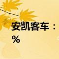 安凯客车：9月销量292辆，同比增长38.22%
