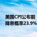 美国CPI公布前：美联储11月降息25BP的概率为76.1% 不降息概率23.9%