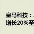 皇马科技：2024年前三季度净利润预计同比增长20%至25%