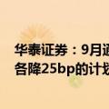 华泰证券：9月通胀回升或暂不会威胁联储此前11月和12月各降25bp的计划