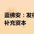 蓝佛安：发行特别国债支持国有大型商业银行补充资本