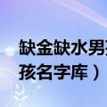 缺金缺水男孩名字大全2019（缺金缺水的男孩名字库）