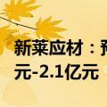 新莱应材：预计2024年前三季度净利润1.8亿元-2.1亿元