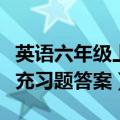 英语六年级上册小练答案（六年级上册英语补充习题答案）