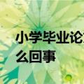 小学毕业论文答辩被批过于成人化 究竟是怎么回事